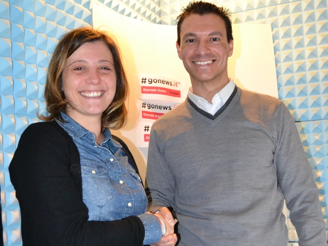 SANTA CROCE sull'ARNO - Patrik Tancredi e Giulia Deidda a Radio Lady 97.7 fm (foto gonews.it)