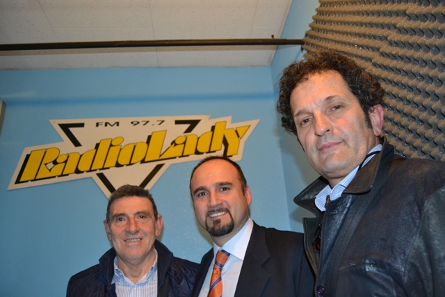 MONTOPOLI - Giovanni Capecchi, Samuele Fiorentini e Fabio Bartoli a Radio Lady (foto gonews.it)