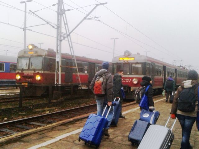 L'arrivo del Treno della Memoria ad Auschwitz - Birkenau (foto gonews.it)
