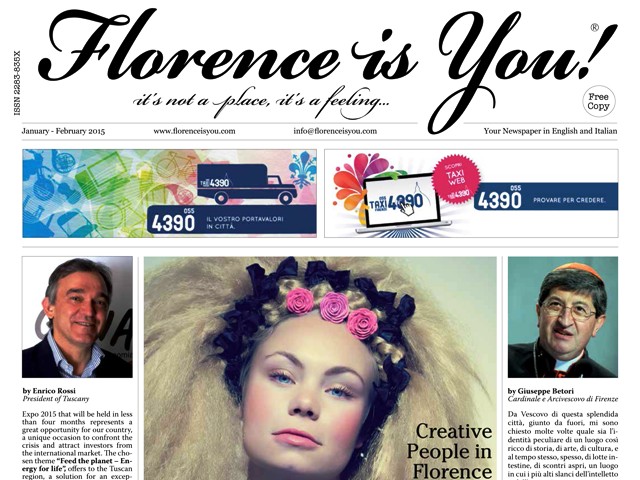 Il magazine 'Florence is You' che sarà possibile leggere sui taxi