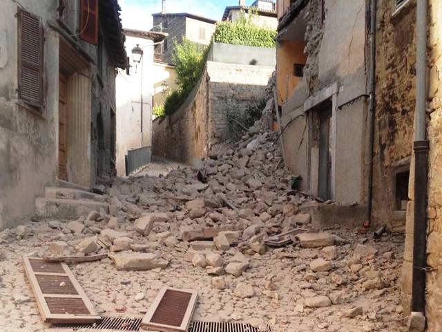 Terremoto ad Accumoli del 24 agosto (foto da Facebook)