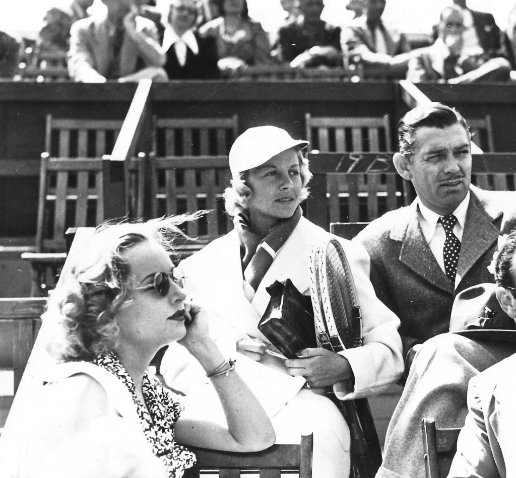 Alice Marble fra Carole Lombard e Clark Gable a Forest Hills