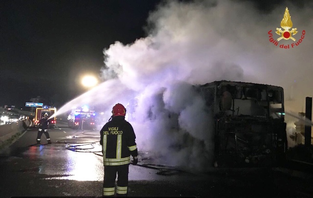 L'intervento dei Vigili del Fuoco