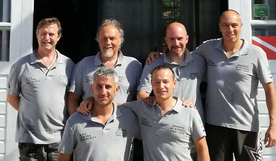 Il gruppo protagonista della storica immersione