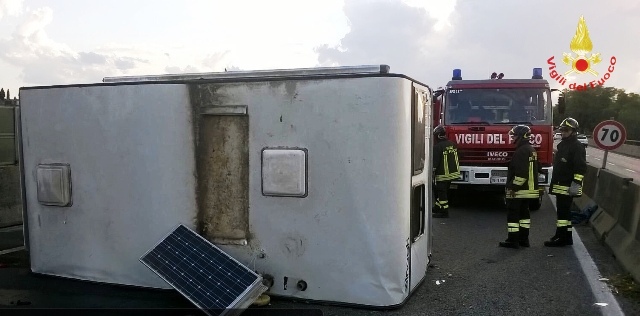 l'intervento dei vigili del fuoco