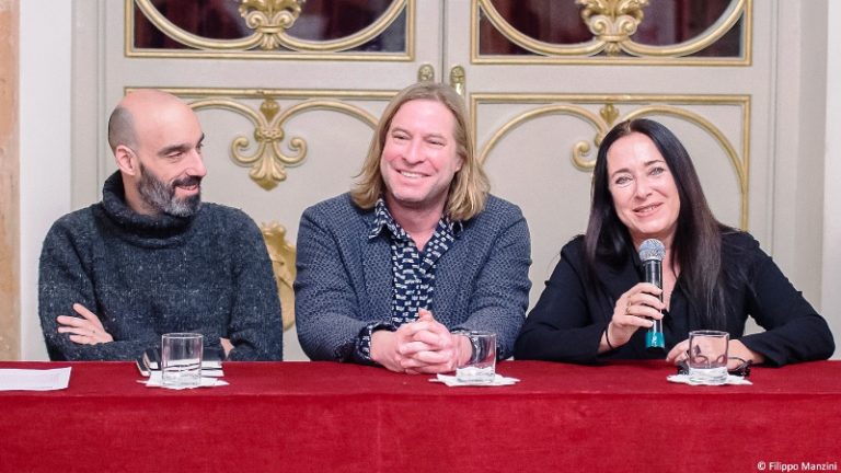 (da sinistra) Juan Carlos Martel Bayod, Serge von Arx, Elisabetta di Mambro (foto Filippo Manzini)