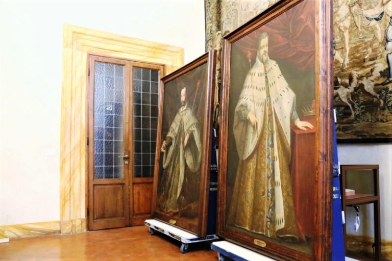 cantiere di restauro "a vista" in Palazzo Medici Riccardi