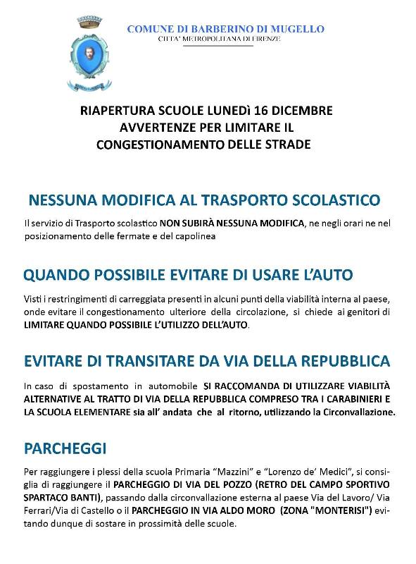 indicazioni post terremoto comune barberino