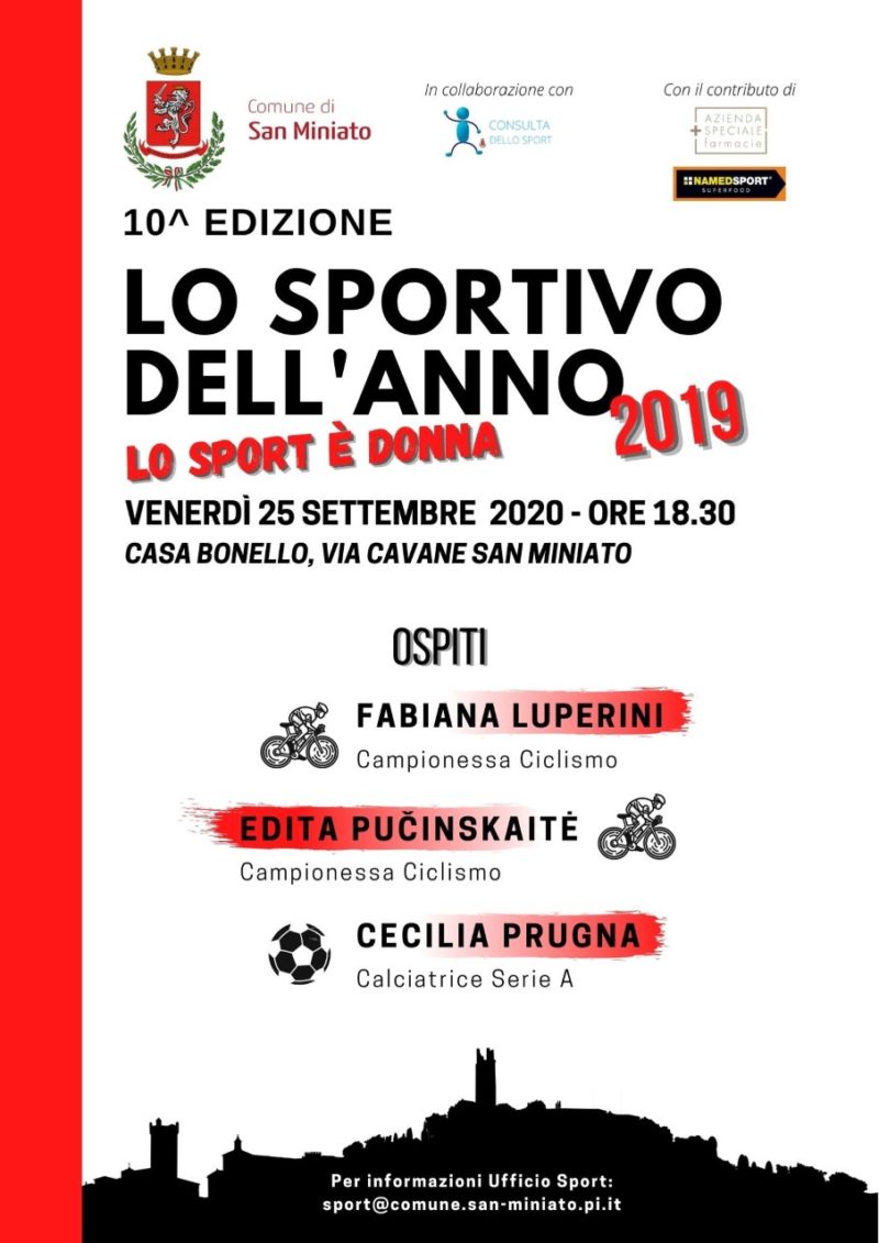 Sportivo dell'anno a San Miniato presenti