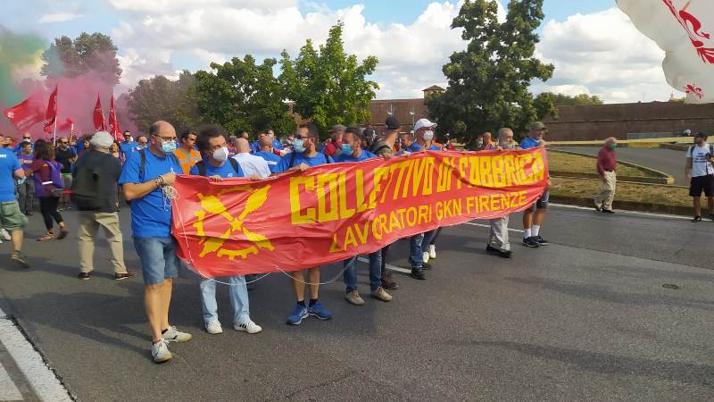 manifestazione gkn firenze