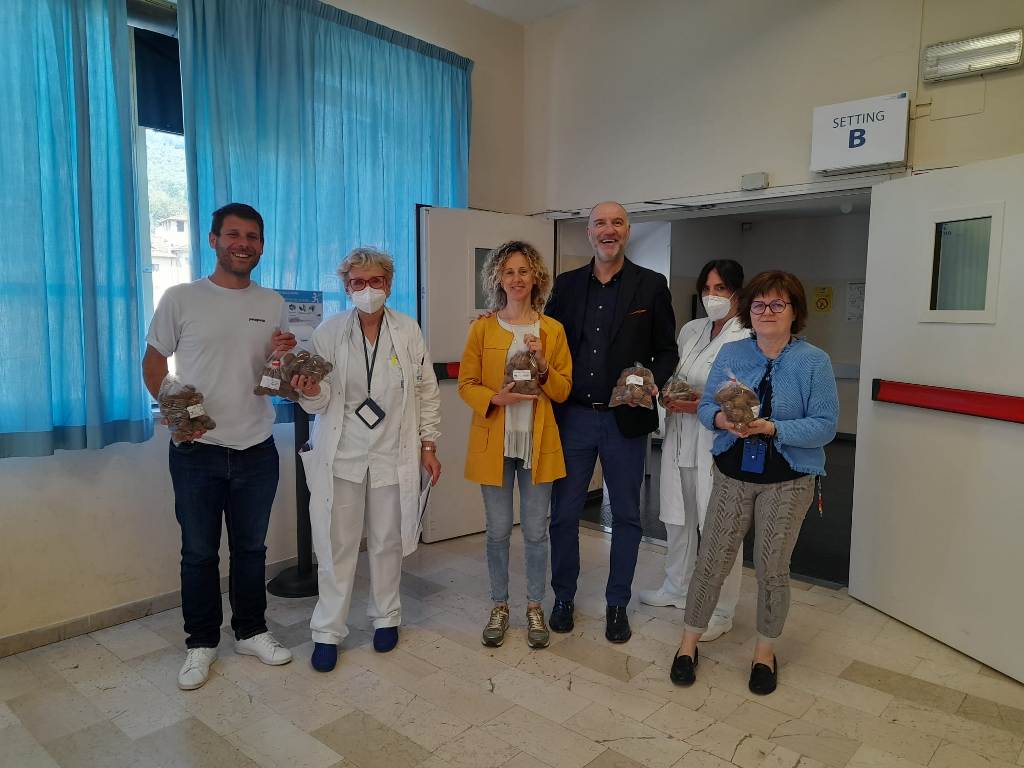 I kiwi di Chiesina Uzzanese arrivano all'ospedale di Pescia per gli operatori sanitari