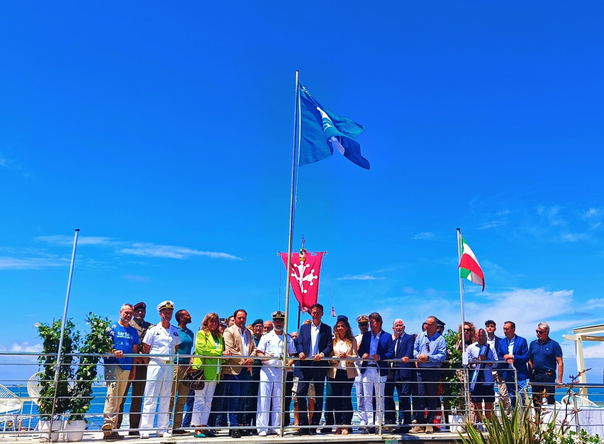 Il Litorale pisano festeggia vent’anni di Bandiera Blu. Questa mattina