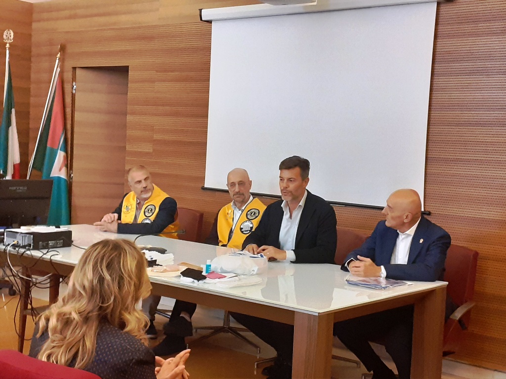 Il Direttore Mari con Governatore e Pas Governatore dei Lions