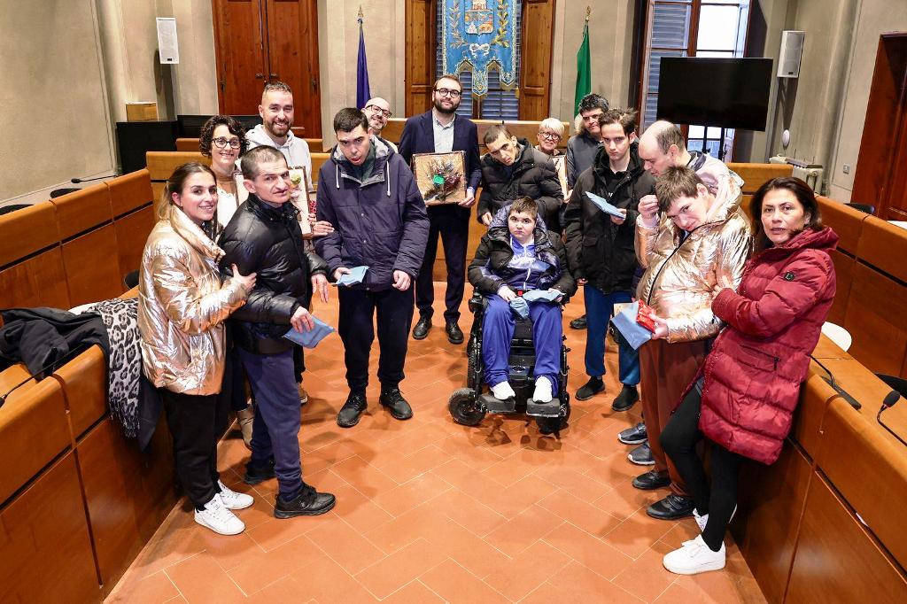 foto archivio scambio di doni ospiti de la ginestra