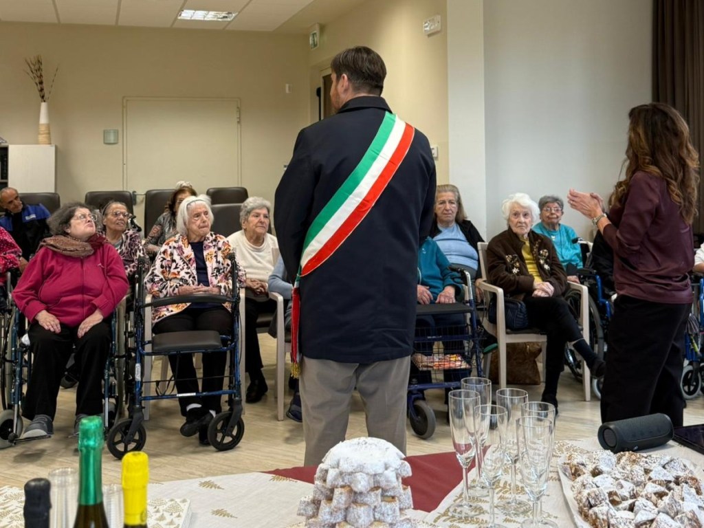 il sindaco alla Rsa San Martino