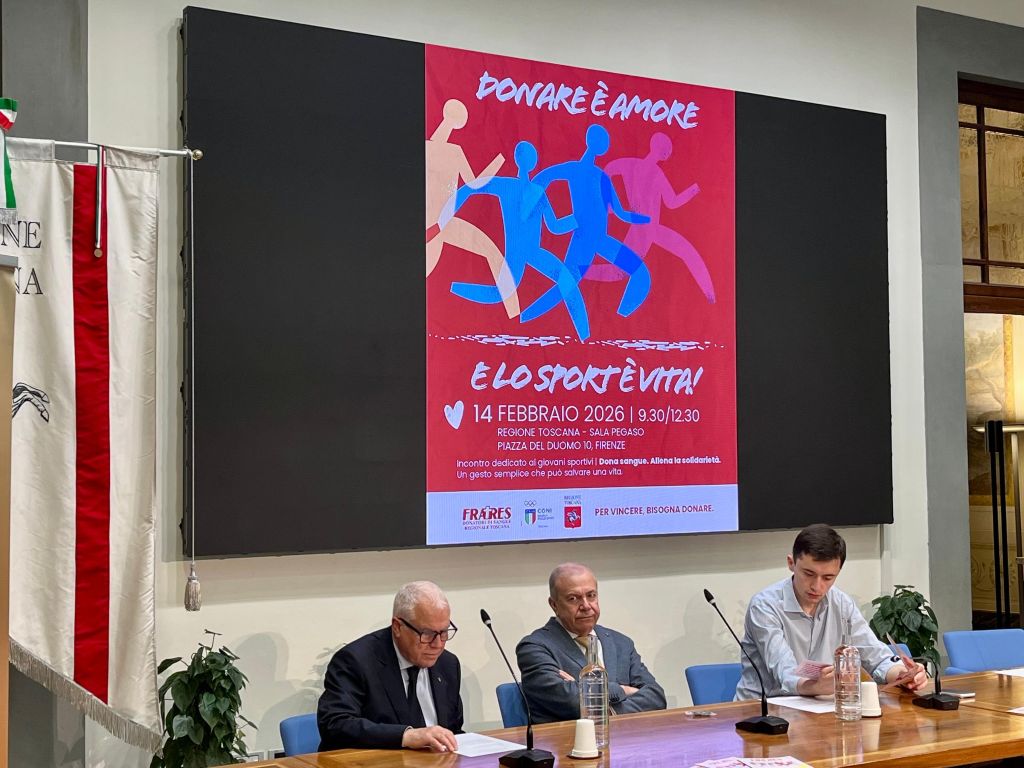 'Oggi è il giorno giusto': Regione, Fratres e CONI insieme per la donazione di sangue