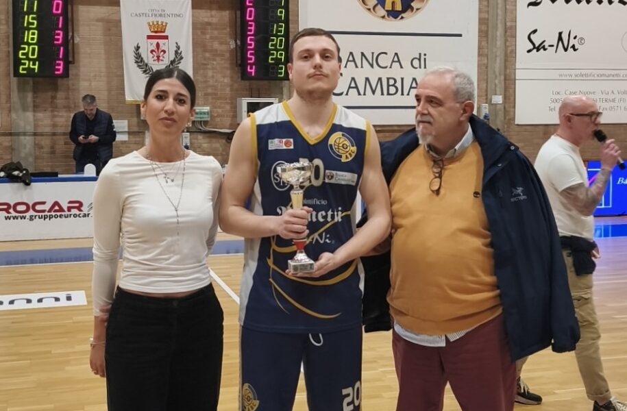 Pietro Cantini durante la premiazione