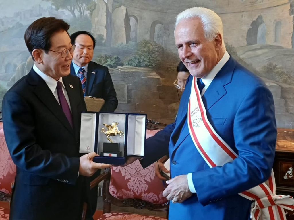 Il presidente della Sud Corea incontra Giani a Firenze: "Lusingati per l'attenzione riservata alla Toscana"
