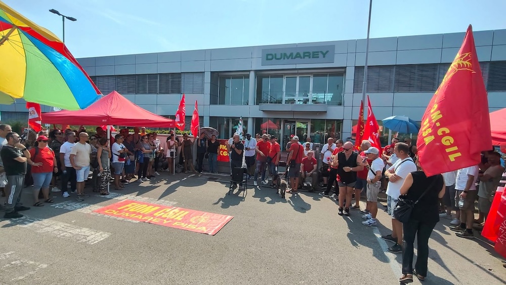 Dumarey Fauglia, mobilitazione dopo il no alla sospensione dei licenziamenti